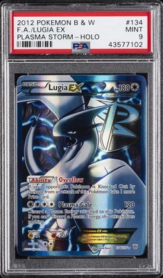 2013 POKEMON B&W PLASMA STORM #134 FULL ART/LUGIA EX PSA 9 - Image 1 of 2