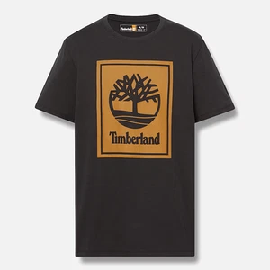 Timberland Contrast Stack Logo T-Shirt for Men in Black - Picture 1 of 3
