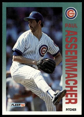 1992 Fleer #375 Paul Assenmacher - Image 1 of 2