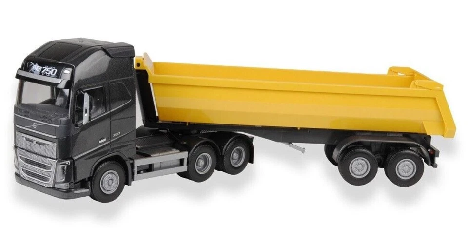 EMEK, VOLVO FH04 GL 6x4 Nero con cassone giallo, 1/25,  EMEK22359 - Immagine 1 di 1