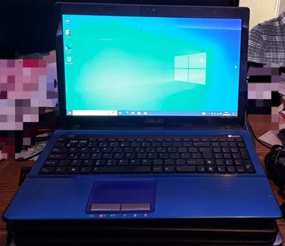 Asus K53E Laptop - Win 10 Pro - 500GB HDD - 6GB RAM - Blue - Image 1 of 4