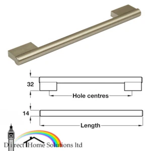 Hafele Laurel Stainless Steel Bar Handle, Ø14mm, Kitchen Cabinet Cupboard Drawer - Picture 1 of 5