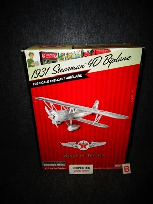 WINGS OF TEXACO SERIES #23 1931 STEARMAN 4D BIPLANE AIRPLANE SPECIAL MIB 2015 B - Image 1 of 4