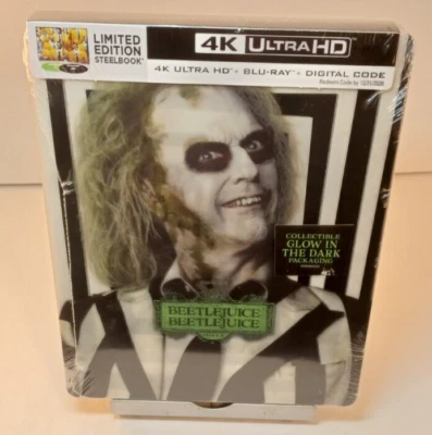 Beetlejuice 2 4K Steelbook (4K/Blu-ray)-NEW-Box SHIPPING with Tracking - Image 1 of 4