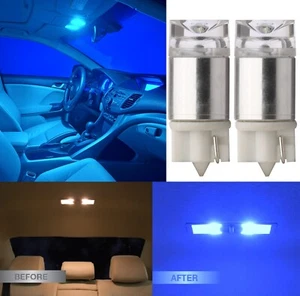 Flosser LED Light 194 168 T10 Blue 10000K Two Bulb License Plate Replace Color - Picture 1 of 8