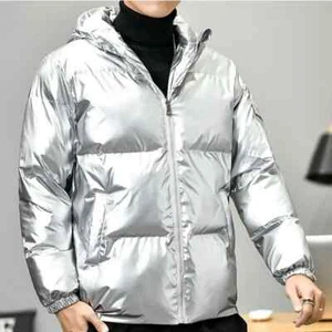 BVnarty Men's Shiny Puffer Jacket Winter Warm Thick Padded Coat Outwear XXXL - Picture 1 of 4