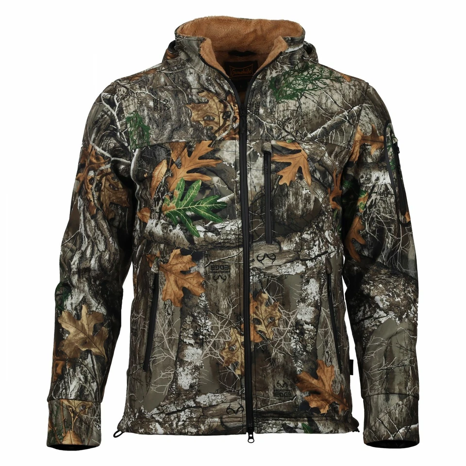 Gamehide Men's Velour Fleece Lined Camo Whitetail Deer Hunting Jacket - Image 1 of 1