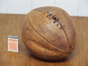 Vintage Antique 19th Century Soccer Football Rugby Basket Adidas 8 Panel Leather - Picture 1 of 6