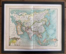 Antique 1902 Asia Map/China /Japan/Original/Print/Bartholomew
