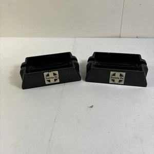SANTA FE RR Railroad Restraurant Dining Car Bakelite ASHTRAY PEN HOLDER Lot Of 2 - Picture 1 of 9