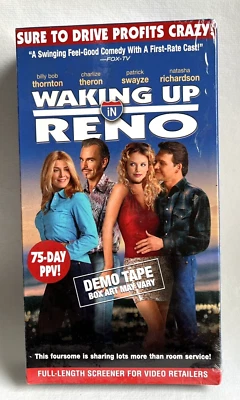 Waking Up Reno: Billy Bob Thornton Patrick Swayze Demo/Screener VHS New Sealed - Image 1 of 4
