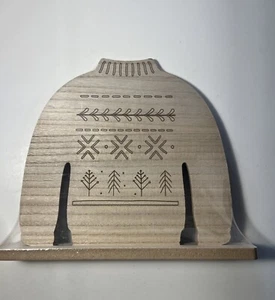 Wood Christmas Sweater Tabletop Chalkboard Sign Message Board Craft Decor Target - Picture 1 of 8