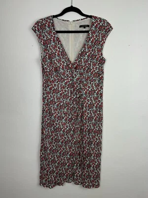 Nanette Lepore Red Floral Faux Wrap Dress Womens Size 10. Work Wear, Stretchy - Image 1 of 4