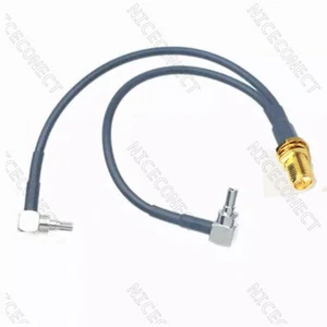 2x Cable divisor macho RP-SMA (pin macho) a tipo Y 2x CRC9 RG174 8" - Imagen 1 de 1