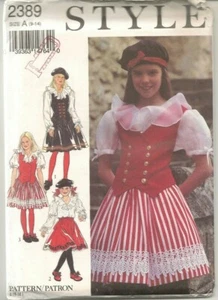 VTG Style Sewing Pattern 2389 Child's Dress/Costume Uncut, Factory Folds SZ 9-14 - Picture 1 of 2