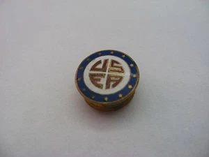 Antique Vintage Button Stud Jewelry: USEA Red White Blue Enamel - Picture 1 of 1