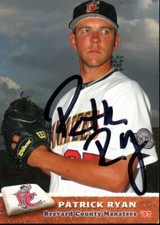 2007 Brevard County Manatees PATRICK RYAN Signed Card autograph AUTO BREWERS