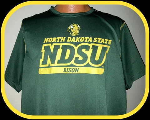 NORTH DAKOTA STATE BISON E5 JERSEY TSHIRT ADULT LARGE FREE SHIPPING Cover