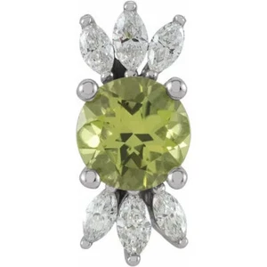 Colgante de diamante natural blanco de 14 K y 1/5 CTW - Imagen 1 de 2