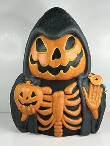 Hyde and Eek Pumpkin Skeleton Blow Mold Groundbreaker Prop 16" Lights Up New - Picture 1 of 14
