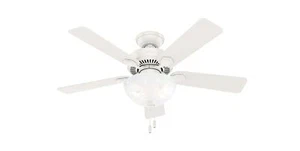 Hunter Fan Company, 50905, 44 inch Swanson Fresh White Ceiling Fan with LED L... - Picture 1 of 10