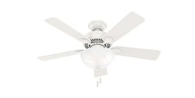 Hunter Fan Company, 50905, 44 inch Swanson Fresh White Ceiling Fan with LED L... - Image 1 of 4