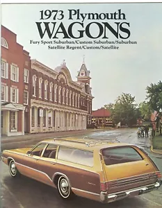 1973 Plymouth Fury Satellite Suburban Station Wagon Vintage Sales Brochure - Picture 1 of 1