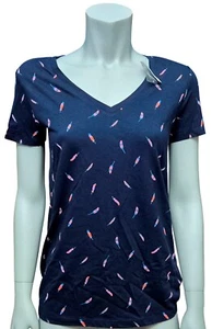 Camiseta GAP para mujer bonita azul multicolor pluma manga corta precio de venta sugerido por el fabricante 14,99 GBP - Imagen 1 de 1