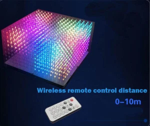 3D Vollfarbwürfel 8x8x8 RGB LED Würfel Zum Selbermachen Kit Board + Kit + Gehäuse - Bild 1 von 6
