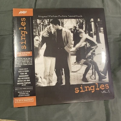 SINGLES SOUNDTRACK - VOL 1 PEARL JAM 2LP ORANGE COLOR VINYL MONDO - SEALED & NEW - Image 1 of 3