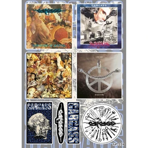 Carcass Albums Sticker Pack | Heartwork Symphonies of Sickness Swansong Band - Picture 1 of 1