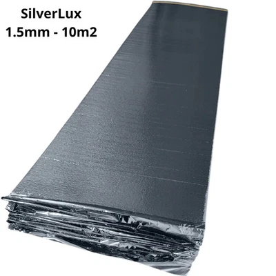 Silver XPS Underlay 10000mm x 1000mm x 1.5mm - High Density Thermal Insulation - Image 1 of 4