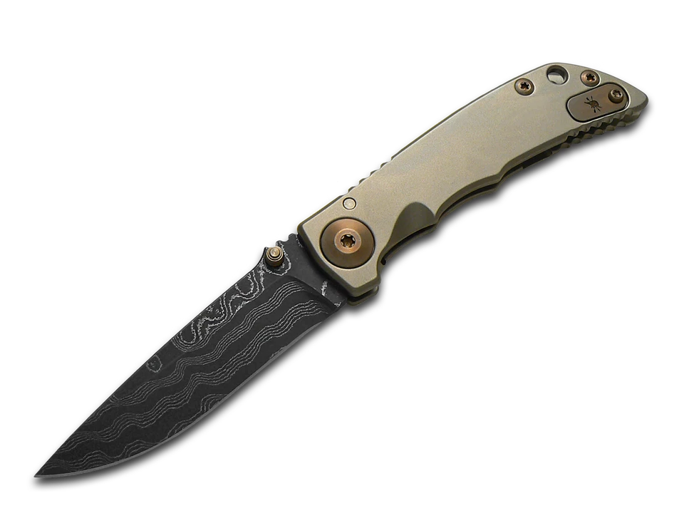 Spartan Blades Harsey Folder 3.25 SF10DMBZ Titanium Damascus Steel Pocket Knife - Image 1 of 2