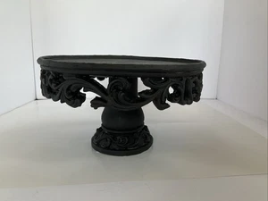 Cake Stand Round Small Black 5.25” T X 8.75” W - Picture 1 of 16