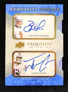 2012 Exquisite Brandon Weeden Juron Criner Choice Signatures DUAL AUTO - Picture 1 of 2