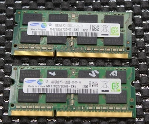 Matching Pair of Samsung M471B5273DH0CK0 4gb PC3 12800s SO-Dimms - Picture 1 of 2