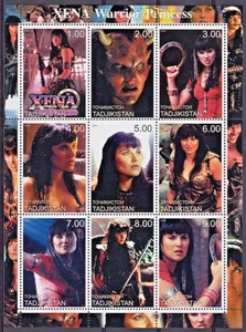 Tajikistan 2000 XENA WARRIOR PRINCESS T.V. / LUCY LAWLESS Sheet (9) MNH - Picture 1 of 1