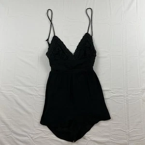 Staccato Damen Babydoll schwarz Häkelspitze Strampler Gr. M Boho Festival Y2K - Bild 1 von 7