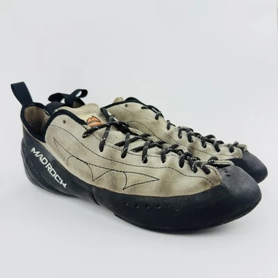 Sapatos de escalada Mad Rock masculino EUA 12.5 com cadarço ciência fricção cinza preto UE 46.5 - Imagem 1 de 4