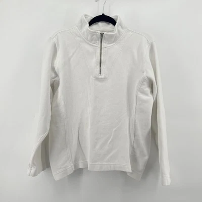 Sudadera Pullover Fresh Produce Mujer Cuarto Cremallera Blanca Mezcla Algodón M Foto 1 de 4