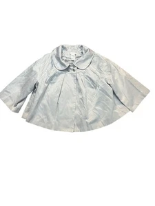 Worthington Cape Retro Pleated 4-Button Coat Jacket 3/4 Sleeve Cape Style M - Picture 1 of 8