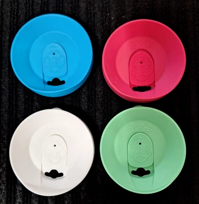 Tervis Vaso Tapas de Viaje con Deslizante Rosa Verde Blanco Azul Lote de 4 Genuinas Foto 1 de 4