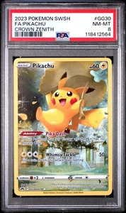PSA 8 PIKACHU GG30/GG70 CROWN ZENITH: GALARIAN GALLERY HOLO FULL ART - Bild 1 von 2