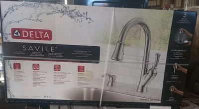 Delta Savile  19949Z-SD-DST Chrome 1-Handle Pull-Down Kitchen Faucet - Image 1 of 4
