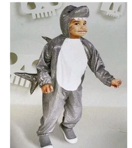 NEW HYDE AND EEK Toddler One piece Shark Costume Iridescent Gray Size 2T-3T CUTE - Picture 1 of 7