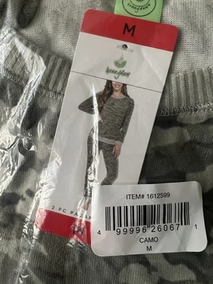 Honeydew 女式迷彩睡衣套装中号灰色 2 件 a1540 — 第 1/2 张图片