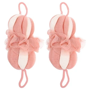 2 Pcs Lovely Nylon Bath Flowers Long Shower Balls Practical Foaming Balls - Picture 1 of 12