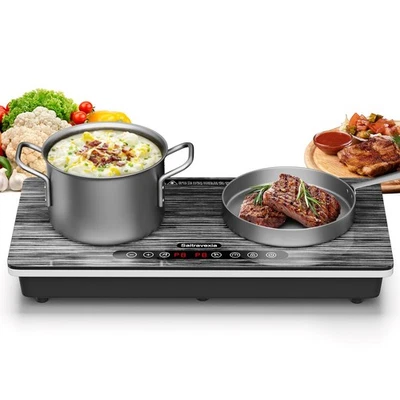 Double Induction Cooktop, 1800W Portable Electric Stove, 18 Inch Sensor Touch... - Image 1 of 4