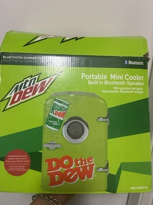 Fridge Mountain Dew Mini Portable Compact Personal Cooler 6 Can Cap. New - Image 1 of 4