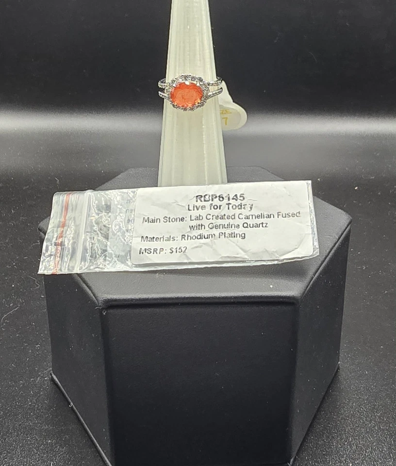 Anillo Bomb Party Talla 7 RBP6145 Live For Today Cornalina con Cuarzo Rodio Foto 1 de 1